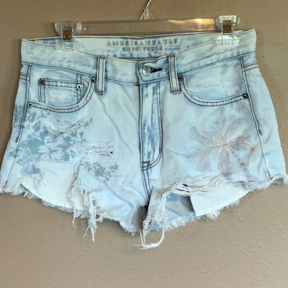 American Eagle distressed shorts.  Size 4